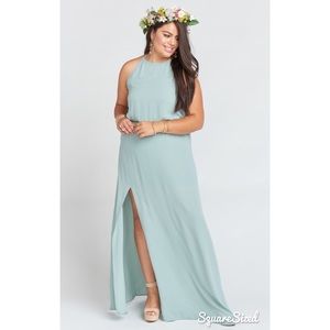 Show Me Your MuMu Silver Sage Heather Halter Dress
